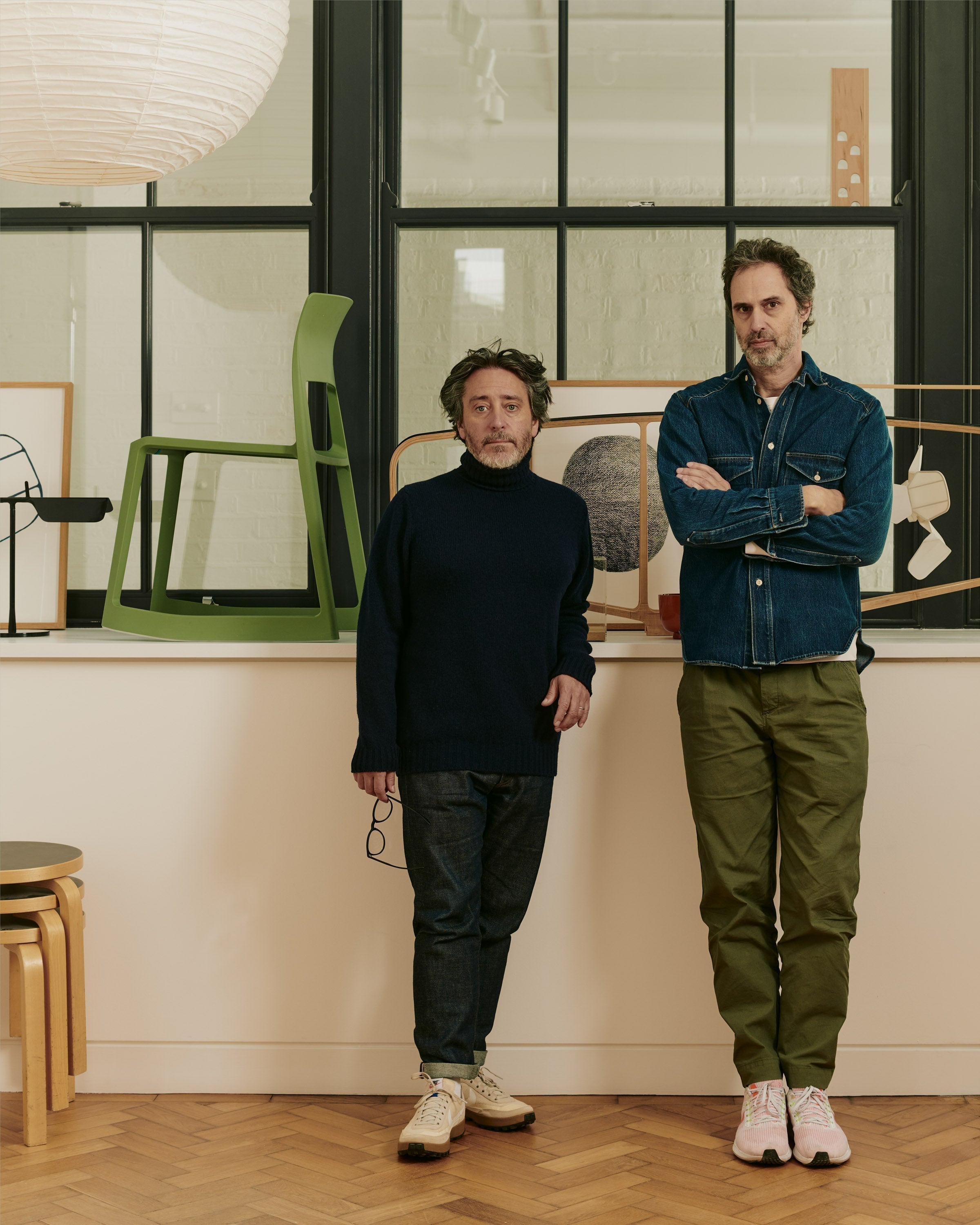 Portrait of British designers Edward Barber and Jay Osgerby.