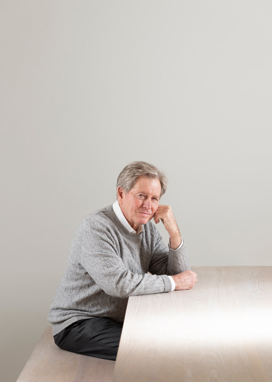 Portrait of British architect John Pawson, collaborator with Blēo.