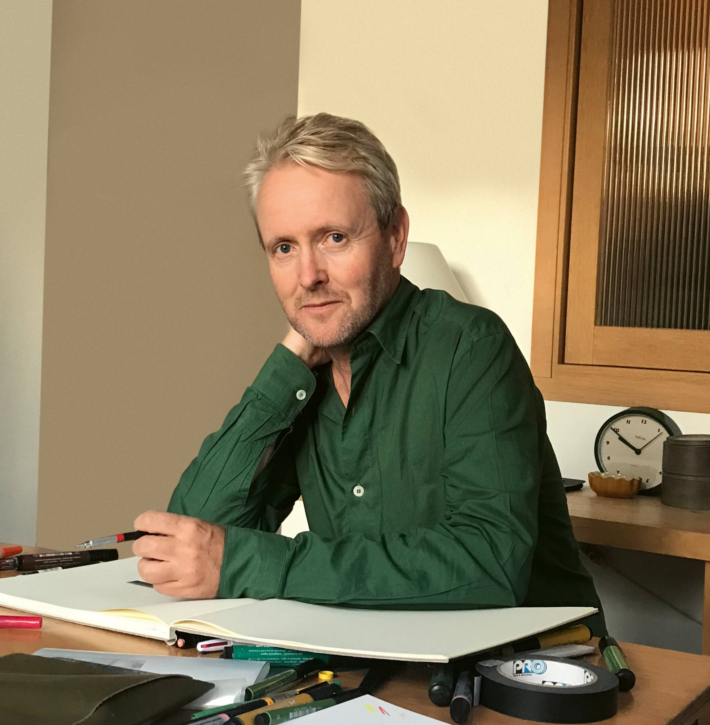 Portrait of French designer Ronan Bouroullec.