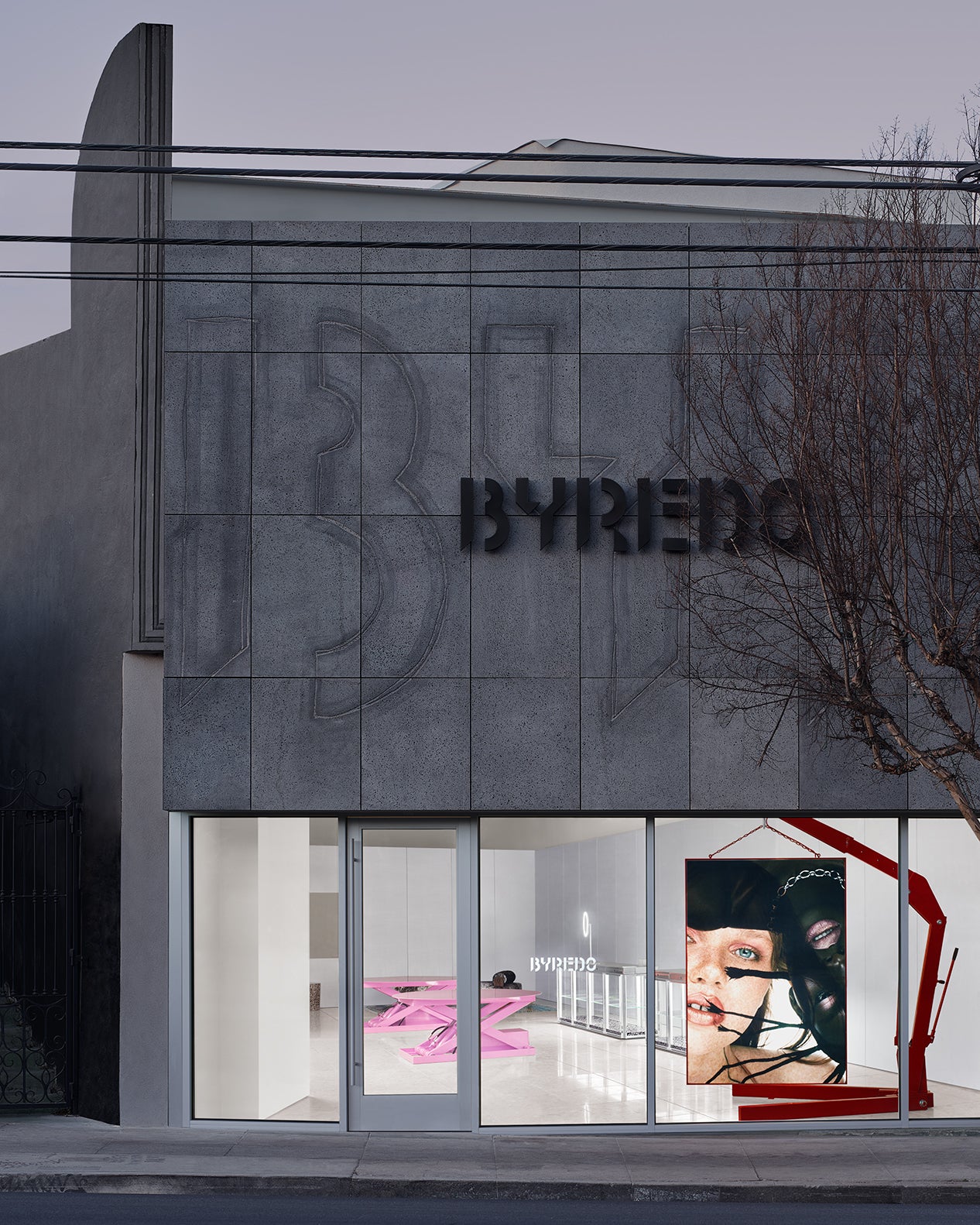 Byredo in LA painted in colours designed by Halleroed for Blēo Collective