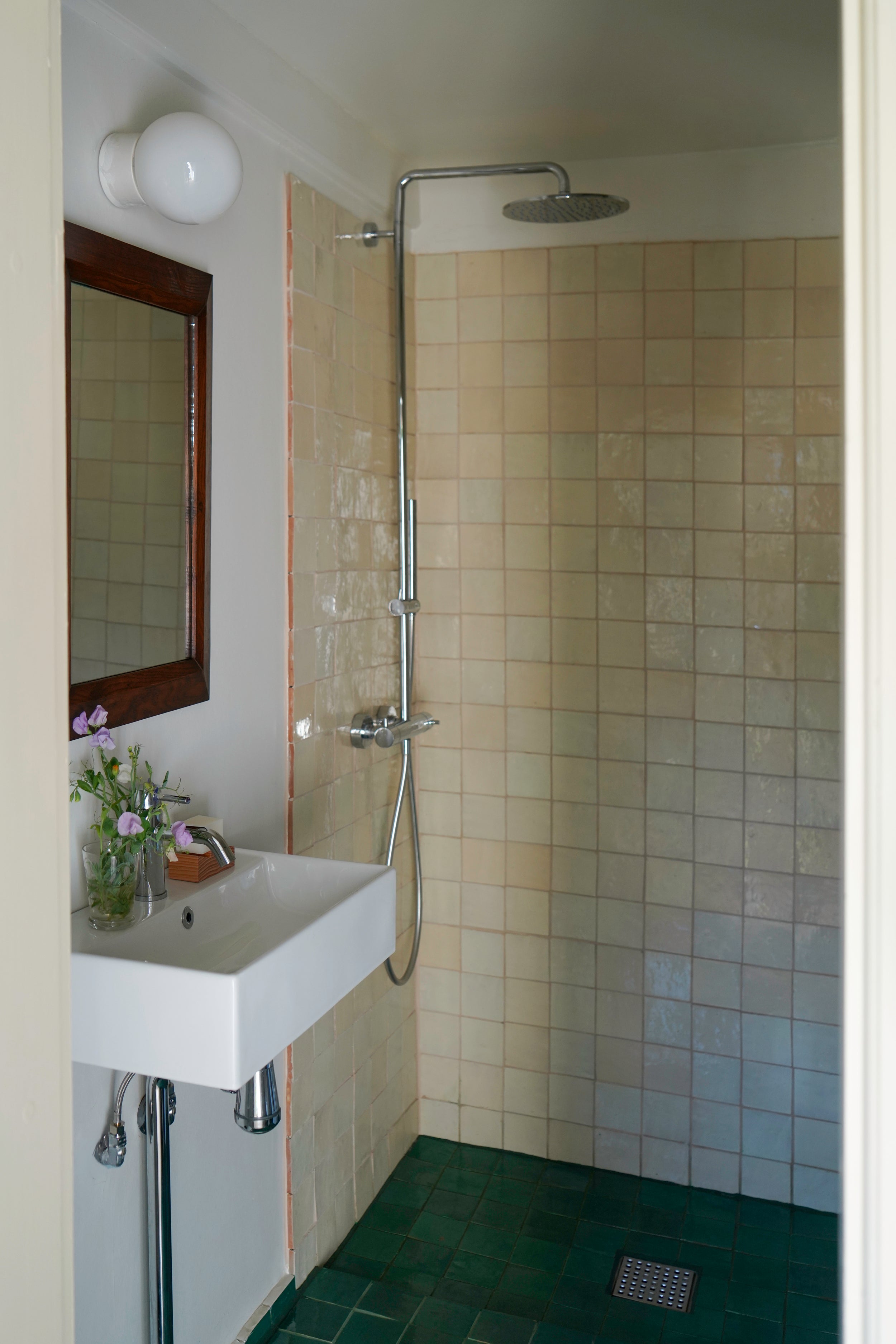 A bathroom in a 19th-century farmhouse near Copenhagen