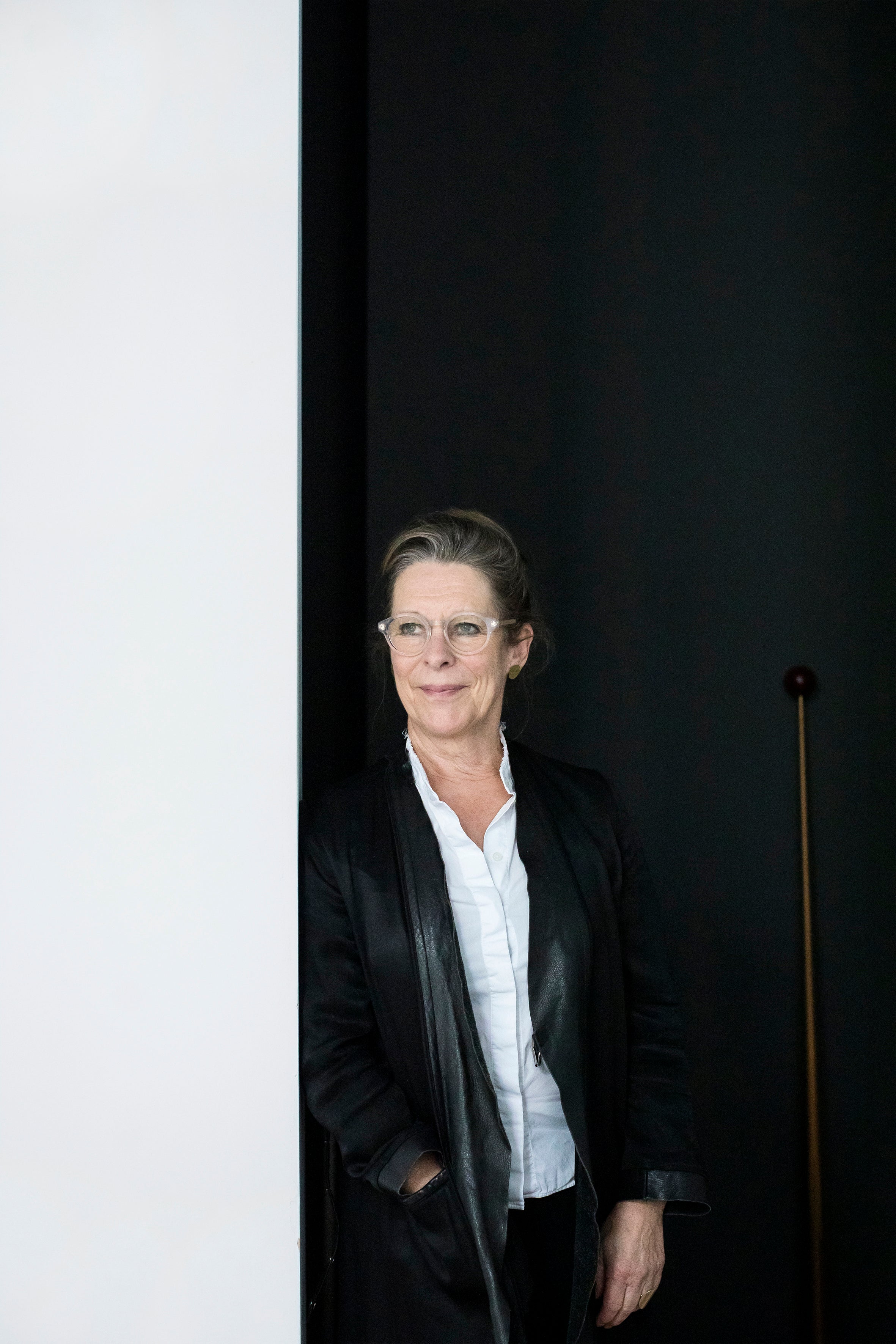 Portrait of Belgian curator, architect and art director Veerle Wenes.