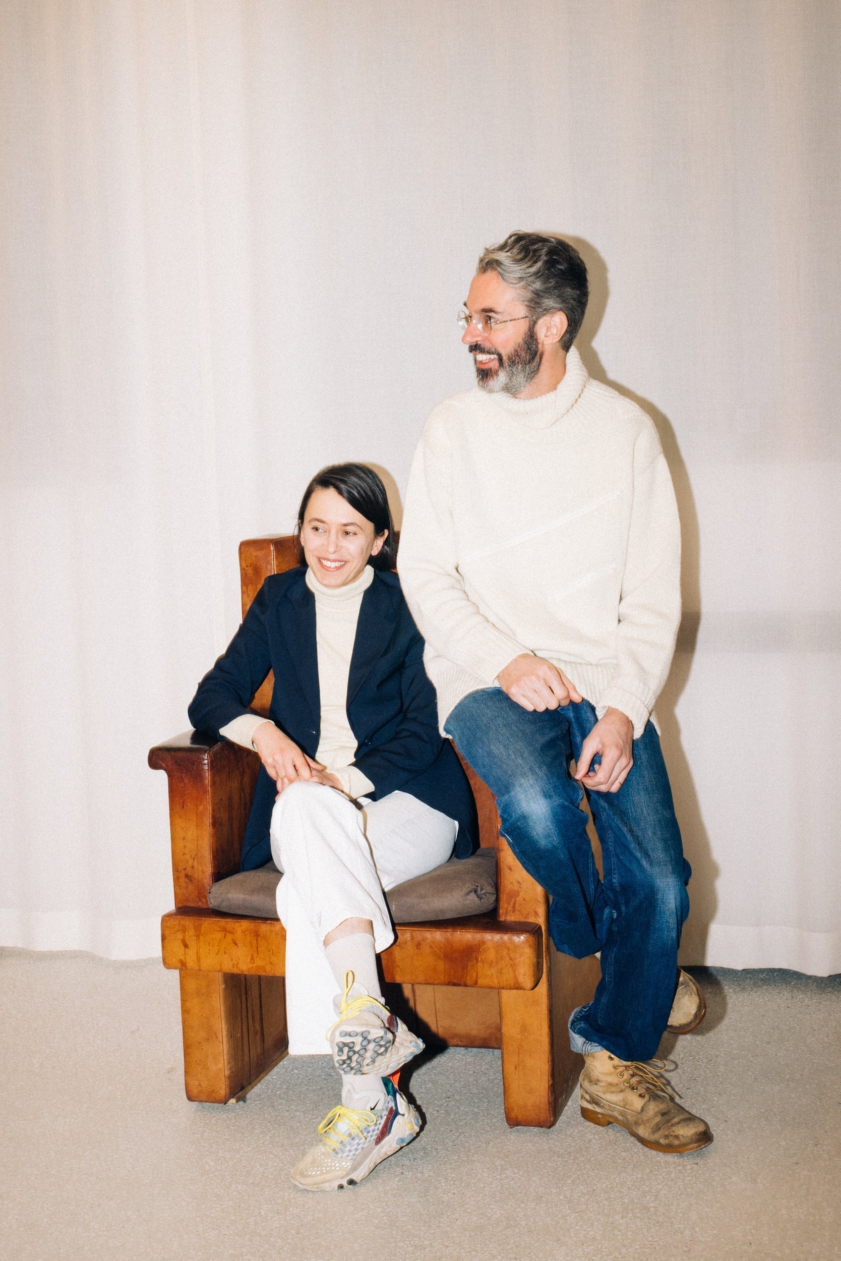 Christian and Ruxandra Halleroed, founders of Halleroed, photographed in their Stockholm studio.