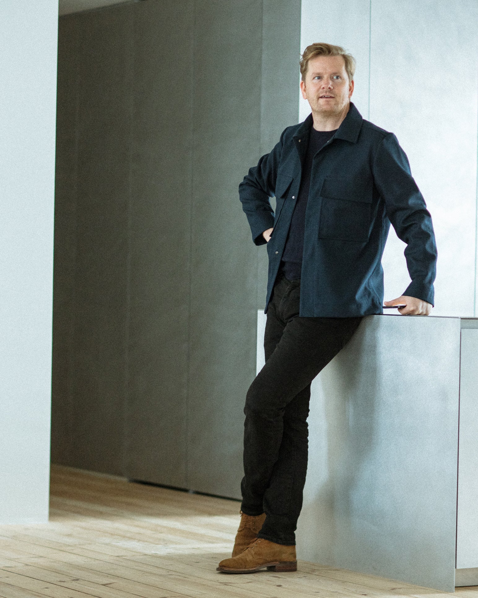 Portrait of designer David Thulstrup for Scandinavian colour and design house, Blēo. 