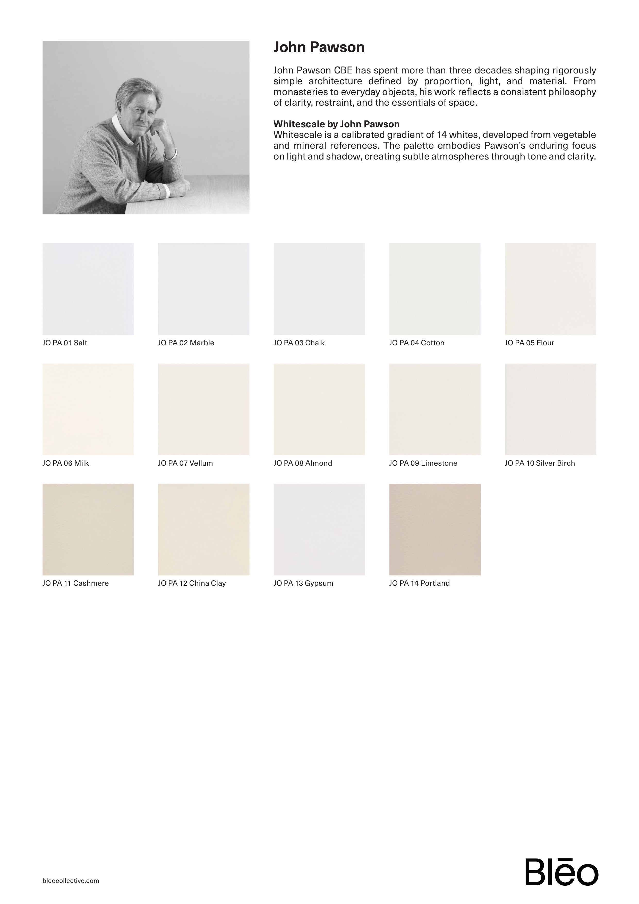 Whitescale by John Pawson — single sheet