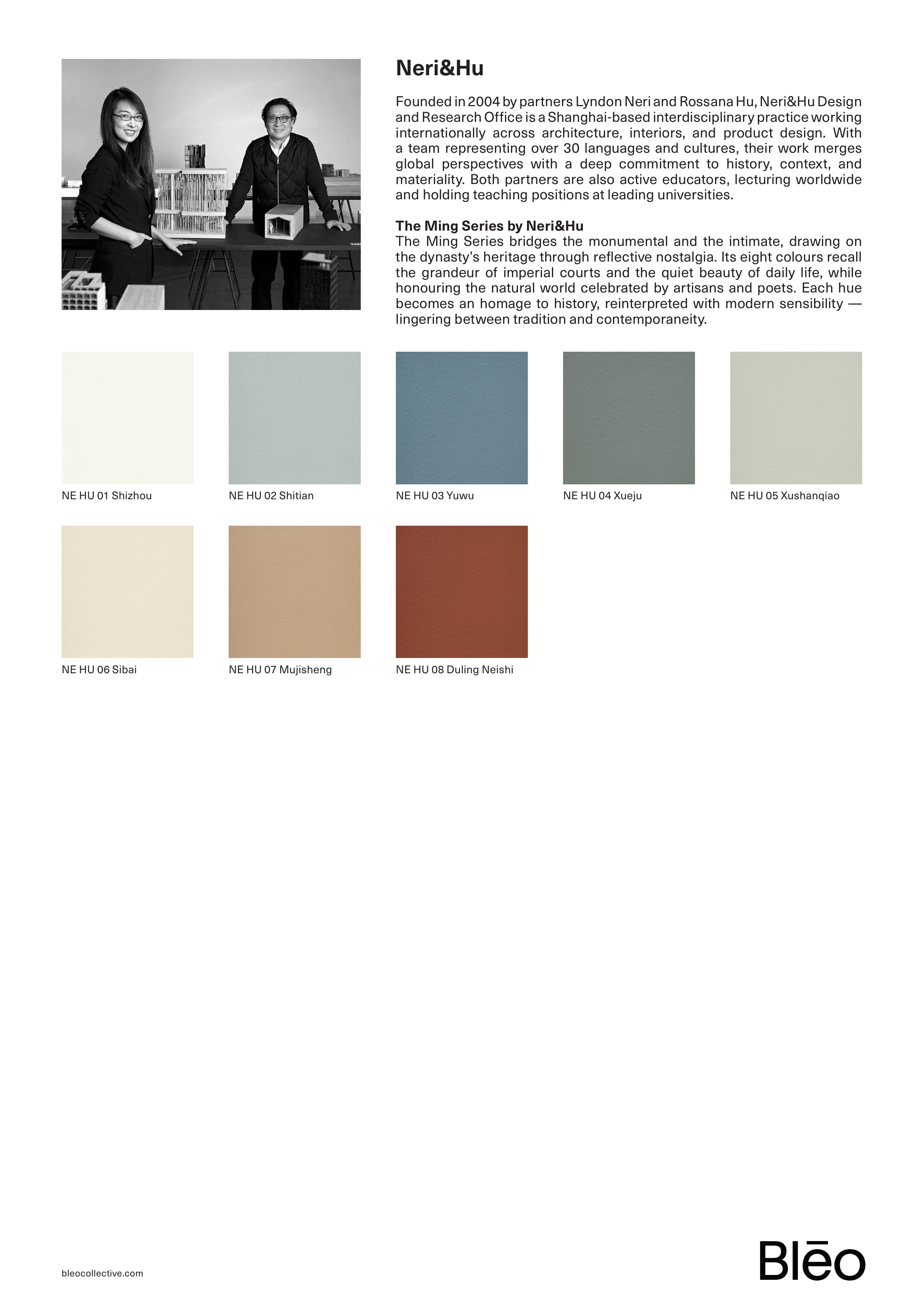 Ming Series by Neri & Hu — single sheet