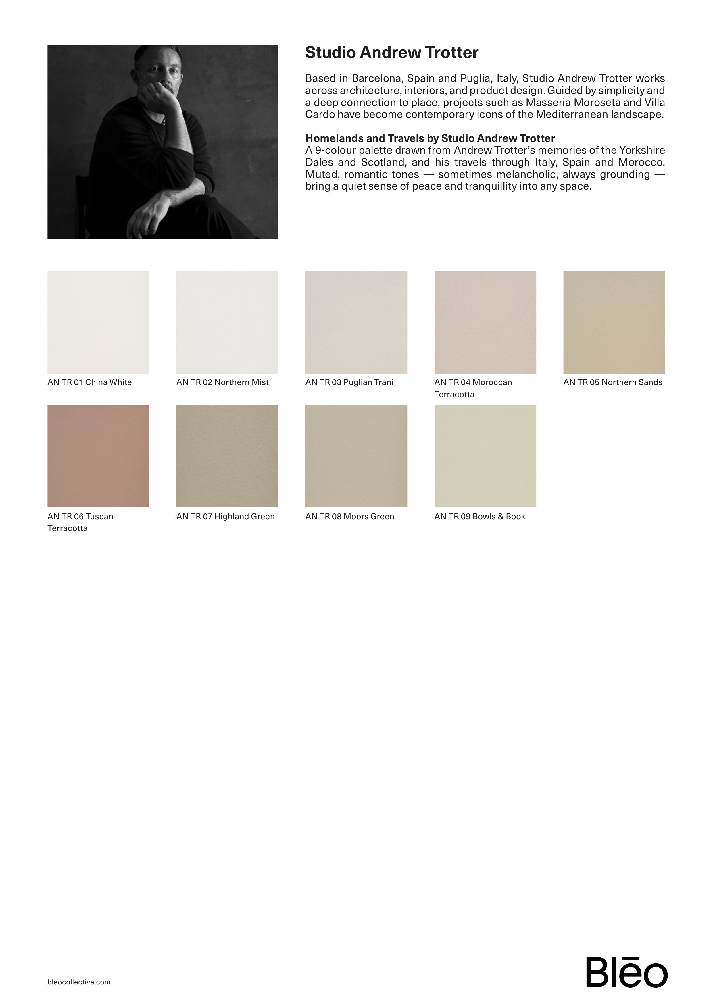 Homelands and Travels by Studio Andrew Trotter — single sheet